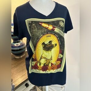 Laika Classic T-Shirt - 1st Animal in Space from Russia - Size M